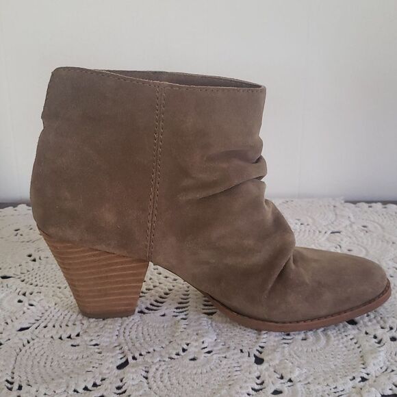 Cute Splendid Taupe Suede Leather Slouchy Boots Sz 7.5M - Picture 5 of 9